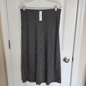 J Crew Polka Dot Black & White Slip Skirt